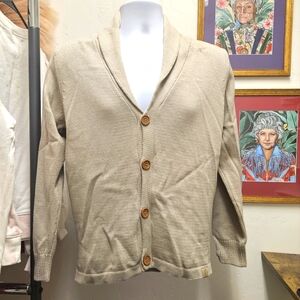 Tan Dad Cardigan - M
